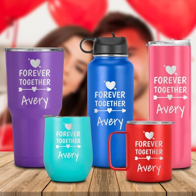 Forever Together: A Tumbler to Cherish Your Unbreakable Bond, Gift for Valentine, Special Occasion, Couple, Boyfriend Girlfriend Best Friend - image1